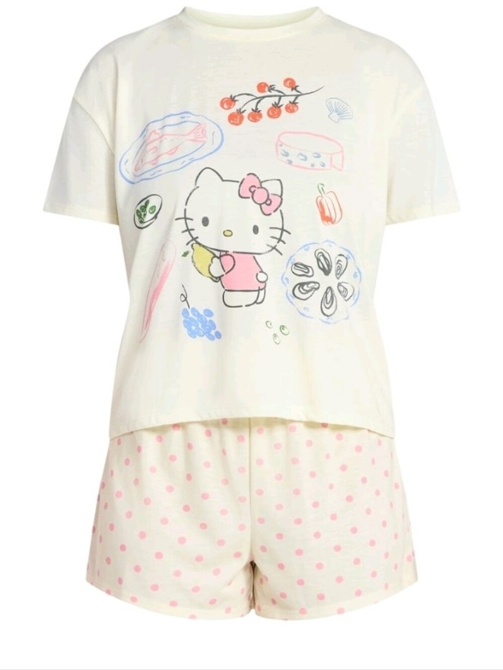 Hello Kitty Grayson Social Pajama Set Graphic Tee Shorts NWT XS S L 2XL 3XL
